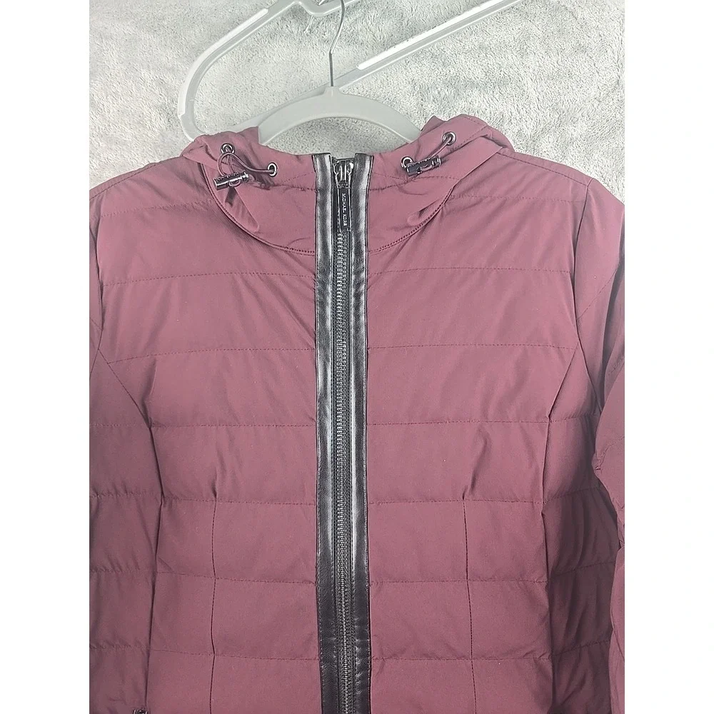 MICHAEL KORS Hooded Packable Puffer Jacket Womens Size S Purple Designer - Picture 3 of 11
